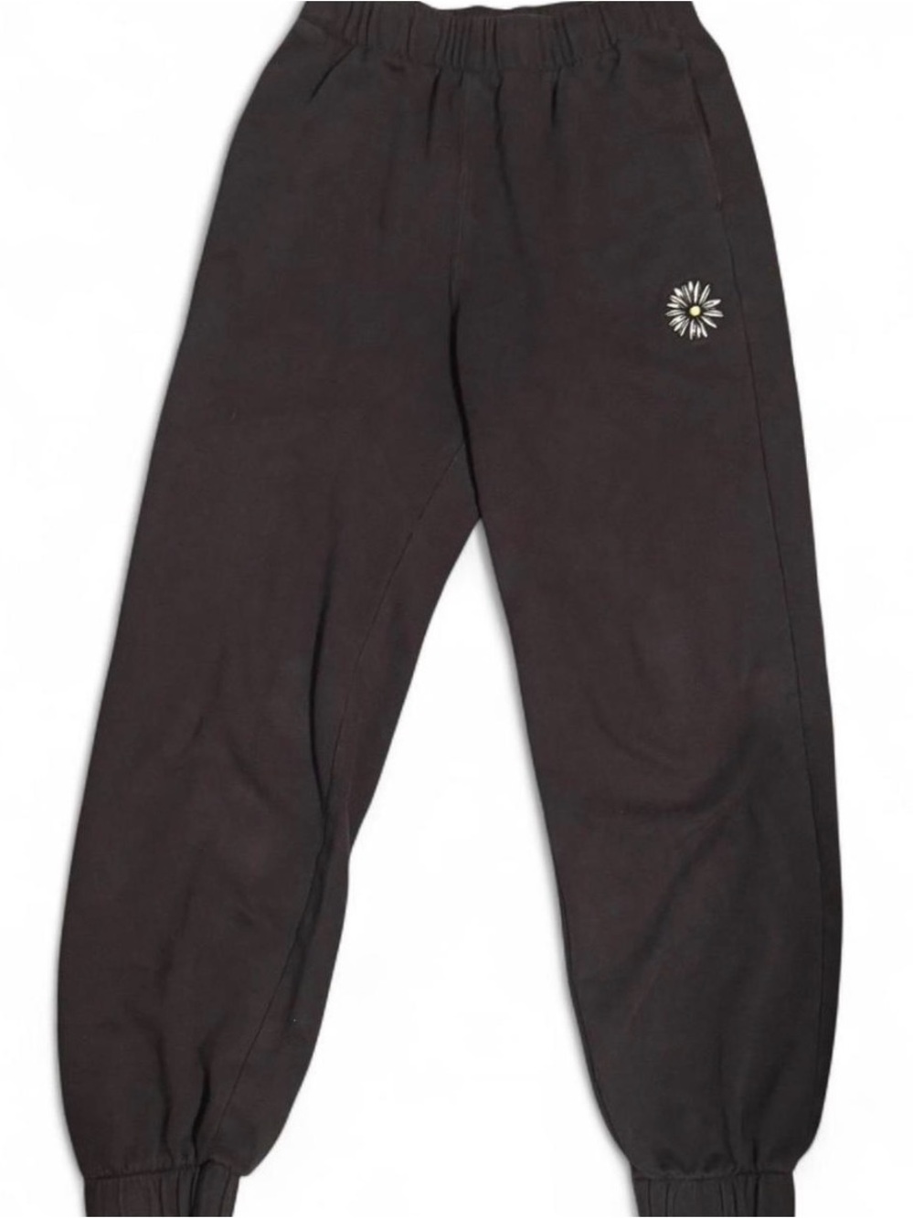 Hollister Black Sweatpants with Daisy Patch